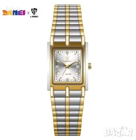 LIEBIG Луксозен кварцов часовник стоманени гривни, за мъже, жени L1018, снимка 3 - Мъжки - 51386717