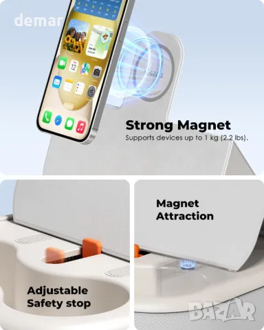 Стойка за таблет Viozon, съвместима с 4-13" телефон/таблет, удобна материя, сгъваема, снимка 5 - Селфи стикове, аксесоари - 47511338