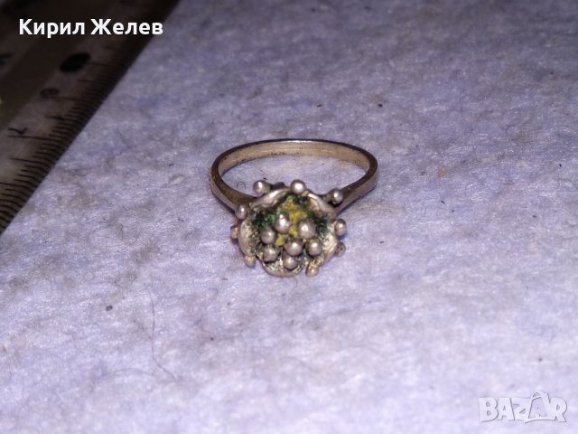 СТАР ФЛОРАЛЕН АРТ НУВО СРЕБЪРЕН ПРЪСТЕН РЪЧНА ИЗРАБОТКА 38492, снимка 9 - Антикварни и старинни предмети - 41462063