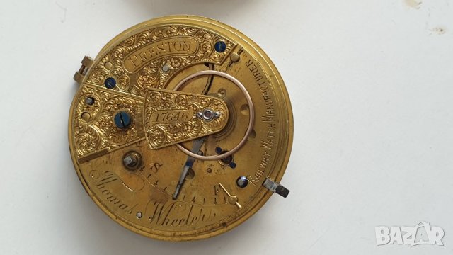 Механика за джобен часовник Thomas Wheeler Preston, снимка 9 - Антикварни и старинни предмети - 42059201