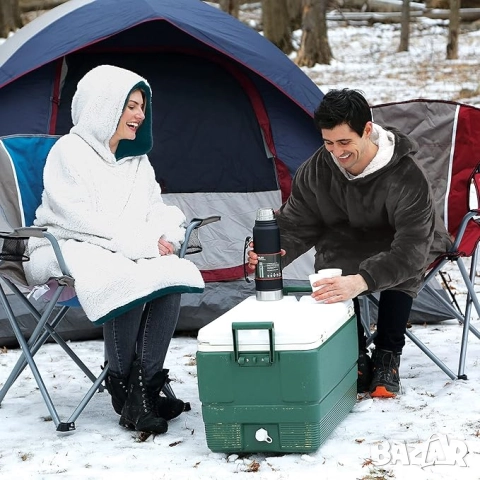 Ново плюшено пухкаво худи/суйчър с ръкави и качулка Huggle Hoodie, снимка 4 - Суичъри - 51627232