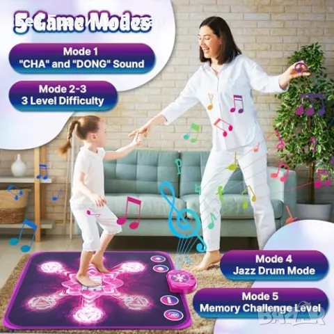 Нова Детска музикална постелка с 6 стрелки и 5 режима на игра деца, снимка 2 - Образователни игри - 50034038