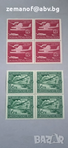 Немски Блокове Марки  5 бр 1942 г, снимка 5 - Филателия - 52589841