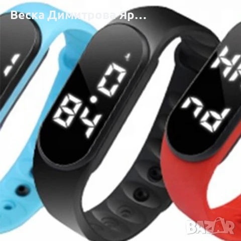 Детски LED часовник, водоустойчив, гумена каишка, цифров дисплей, снимка 9 - Детски - 51396904