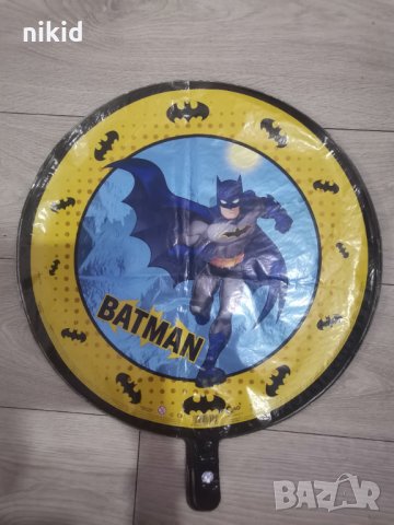 Батман жълт контур кръгъл фолио фолиев балон хелий или въздух рожден ден