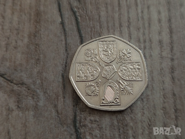 Монета Великобритания 50 pence 50p (Life and legacy of the Queen) - Charles III