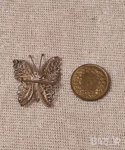 Стара сребърна брошка 30 те години, снимка 3 - Колекции - 48831031