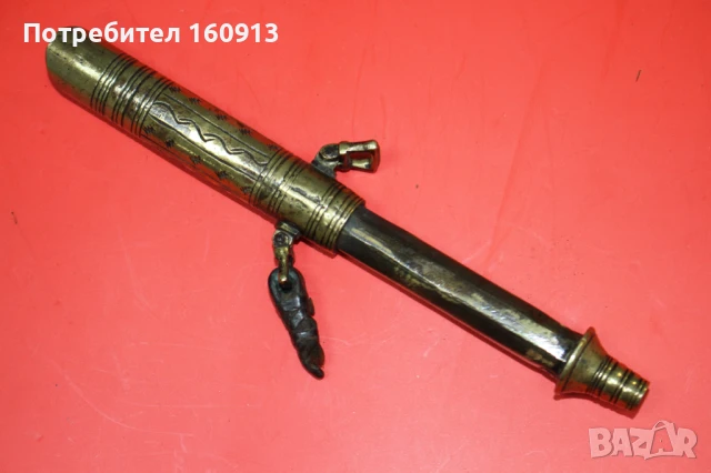 Османски балкански дозатор за барут за кремъчни капсулни пушки пищови., снимка 8 - Антикварни и старинни предмети - 51121644