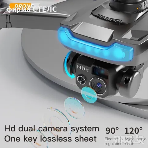 Дрон STELS P19 PRO, Двойна камера, WiFi, Батерия 3 бр., снимка 14 - Дронове и аксесоари - 46519645