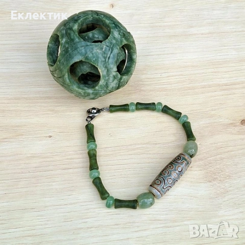 Гривна с Дзи мънисто с 21 очи