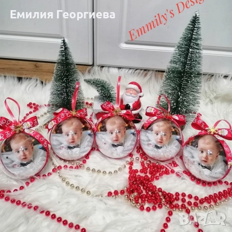 Коледни топки със снимки на най- ниска цена , снимка 3 - Други - 52522117