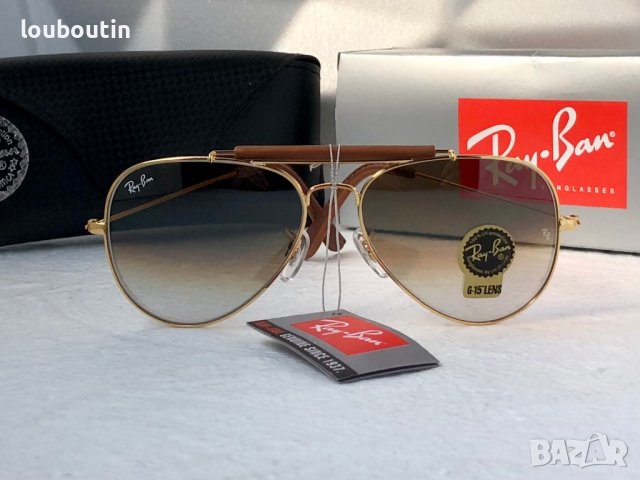 Ray-Ban RB3422 RB3025 limited edition слънчеви очила Рей-Бан авиатор с кожа, снимка 4 - Слънчеви и диоптрични очила - 41669335
