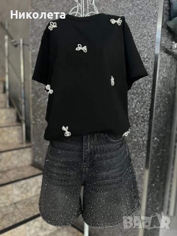 Тениска с панделки