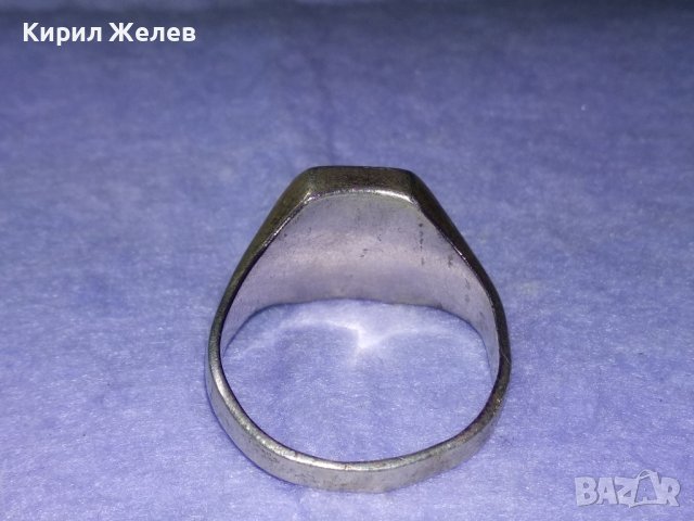 СРЕБЪРЕН РЕТРО ПРЪСТЕН СРЕБРО 925 АНГЛИЯ с ШЛИФОВАН ЧЕРЕН ОНИКС ЮВЕЛИРНА АРТ ДЕКО ИЗРАБОТКА 40629, снимка 12 - Пръстени - 42646468