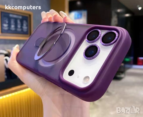 Калъф силикон МagStand Cover + Camera lens / Лилав / за iPhone 17 6.3 Баркод : 3132517