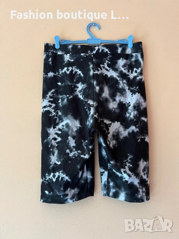 Спортен клин тип bike shorts с ластик в талията S размер черен и бял цвят 🤍🖤🤍🖤, снимка 2 - Клинове - 51796085