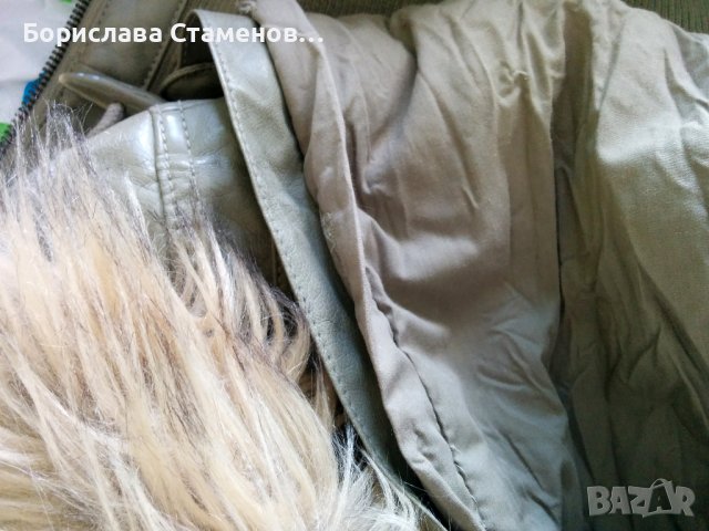 Зелено кожено яке ONLY, снимка 5 - Якета - 38941383