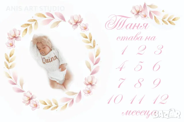 Платно за месечинки/Платно за снимки на бебето/Месечинка, снимка 2 - Други - 44103687