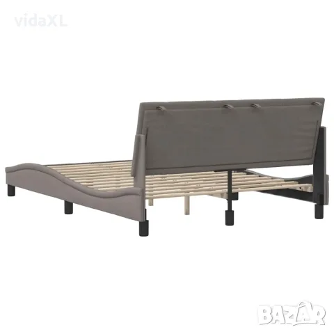 vidaXL Рамка за легло без матрак Hanko, таупе, 140x190 см плат, снимка 9 - Спални и легла - 56146999