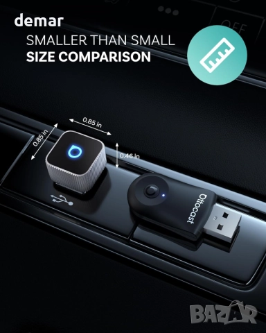 OTTOCAST MINI 3.0 Slim 2025 подобрен безжичен CarPlay адаптер, 2-в-1 за iPhone и Android Auto, снимка 3 - Аксесоари и консумативи - 52130163