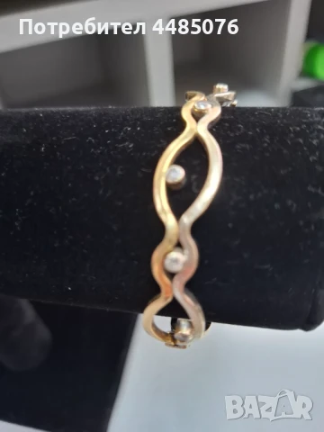 ЗЛАТНА ДАМСКА ГРИВНА ТВЪРДА  14К., снимка 3 - Гривни - 51025325