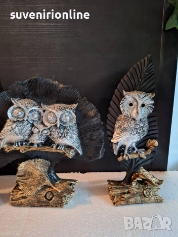 декоративен комплект  бухали/сови, снимка 2 - Статуетки - 36340885