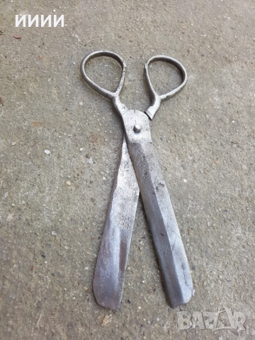 Абаджийска ножица 1866г със златни набивки , снимка 3 - Антикварни и старинни предмети - 52215674