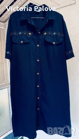 Скъпа рокля Италия деним BIANCA MARIA CASELLI, снимка 13 - Рокли - 41561847