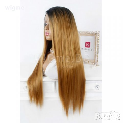 Дълга кестенява лейс фронт перука Саманта, снимка 6 - Аксесоари за коса - 35901599