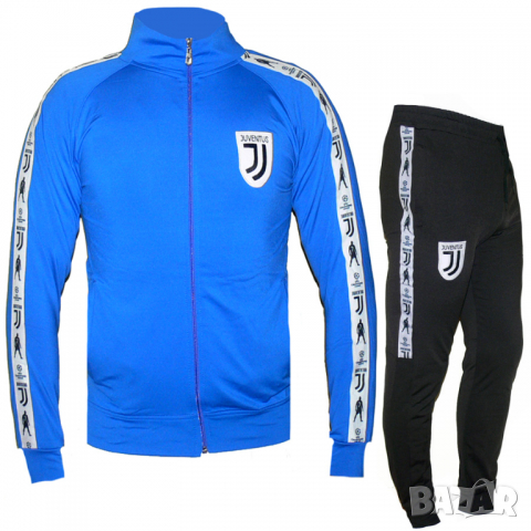 Мъжки футболен екип FC JUVENTUS 2271, синьо и  черно, полиестер, снимка 1 - Спортни дрехи, екипи - 36146832