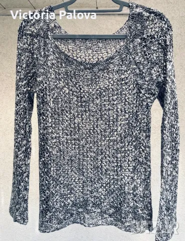 Красива модерна  мрежеста блуза Италия, снимка 2 - Блузи с дълъг ръкав и пуловери - 50152310