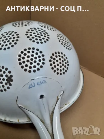 Соц Стар Емайлиран Гевгир., снимка 4 - Антикварни и старинни предмети - 48132508