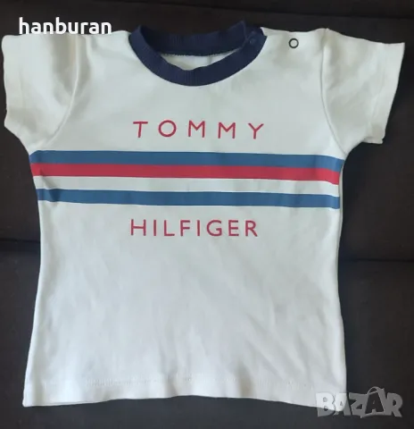 Бебешки летен екип Tommy Hilfiger, размер 74, снимка 3 - Комплекти за бебе - 49975150