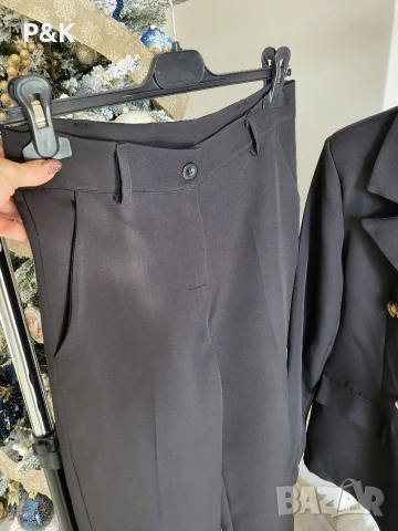 Черен костюм - сако и панталон, снимка 3 - Костюми - 52734649