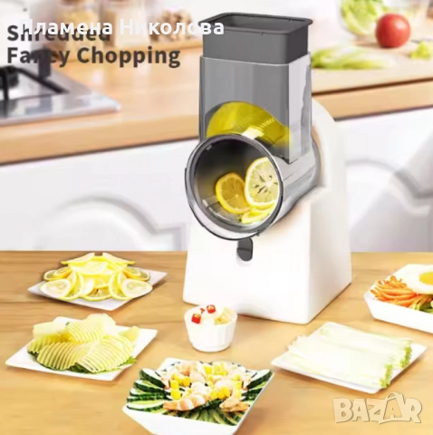 Мултифункционална електрическа резачка-ренде за зеленчуци, снимка 5 - Други - 52476899