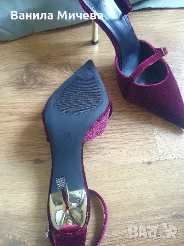 Официални обувки  от кадифе , снимка 4 - Дамски обувки на ток - 50063255