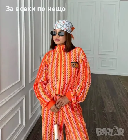 Adidas Дамски Оранжев Комплект С 3 Части Адидас Код A1801, снимка 3 - Комплекти - 55746163