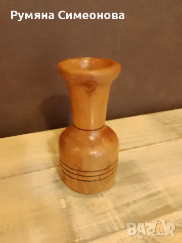 Дървена вазичка, снимка 2 - Вази - 47994280