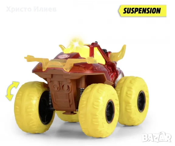 Кола с пара звук и светлини Огнено чудовище Dickie Toys, снимка 4 - Коли, камиони, мотори, писти - 48865069
