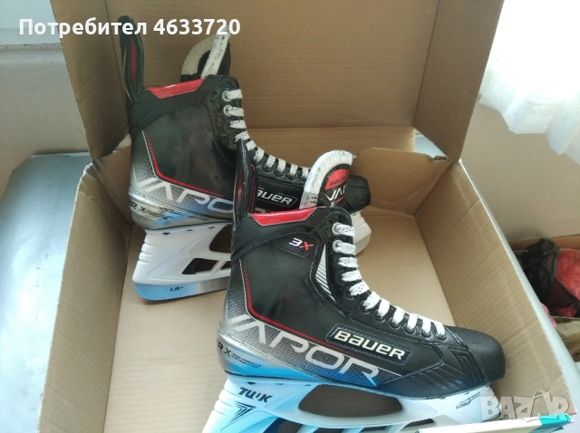 Кънки за лед, хокей Bauer Vapor 3X, номер 46.5, 47, снимка 5 - Зимни спортове - 52583795