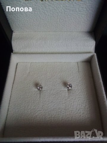 Златни обеци с диаманти