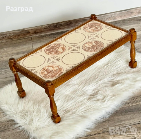 Винтидж масичка от масивна дървесина, снимка 7 - Маси - 53572512