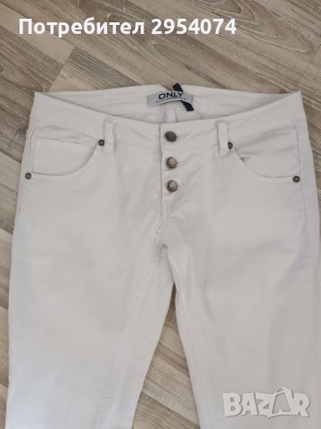 Бели панталони/дънки only M 12лв, снимка 3 - Дънки - 41528155