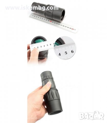 КОМПАКТЕН МОНОКЪЛ С ВОДОУСТОЙЧИВ КОРПУС 16X52 - код 1034, снимка 8 - Екипировка - 34062512