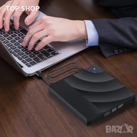Външно CD DVD устройство/ записвачка Oudekay Ultra Slim Touch, снимка 5 - Захранвания и кутии - 48511993