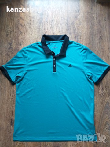 adidas 3-Stripes Heathered Polo Shirt - страхотна мъжка тениска ХЛ, снимка 4 - Тениски - 40883978