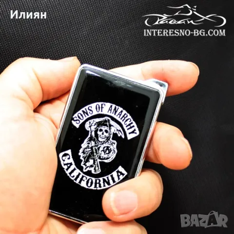Sons of Anarchy-тънка газова запалка, снимка 4 - Подаръци за мъже - 47709748