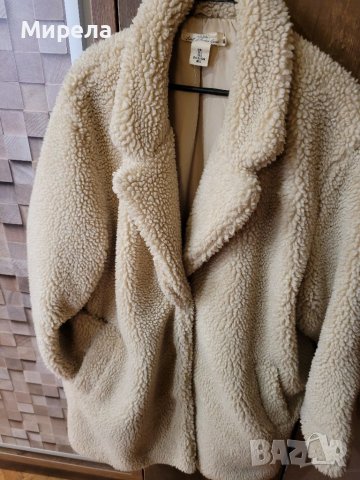 H&M oversized пухено палто,бежево, снимка 10 - Палта, манта - 39603398