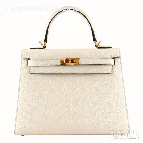 чанта Ермес Кели 28*Hermès Craie Sellier Epsom Leather Kelly 28 Bag