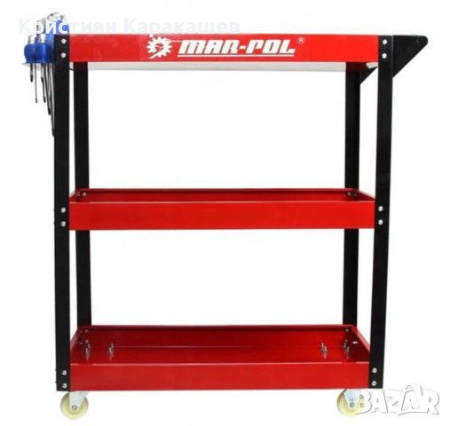 Стоманена количка за инструменти с 3 рафта, снимка 2 - Други инструменти - 42074969